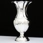 GORGEOUS ITALIAN 925 STERLING SILVER HAMMERED SCALLOPED DESIGN FLOWER VASE ~MINT