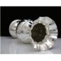 GORGEOUS ITALIAN 925 STERLING SILVER HAMMERED SCALLOPED DESIGN FLOWER VASE ~MINT