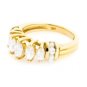 14K YELLOW GOLD MARQUISE & ROUND DIAMOND WEDDING / ANNIVERSARY RING 1.80 CARAT