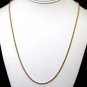 SOLID 14K GOLD TWISTED ROPE LINK NECKLACE CHAIN 23.5 LENGTH ~ 2.5MM ~ 9.9 GRAMS