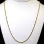SOLID 14K GOLD TWISTED ROPE LINK NECKLACE CHAIN 23.5 LENGTH ~ 2.5MM ~ 9.9 GRAMS