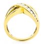 18K YELLOW GOLD MULTI LEVEL ROUND & BAGUETTE CUT DIAMOND RING ~ 2.00 TCW ~E/F-VS
