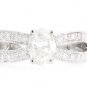 STUNNING 1.16 Ct GENUINE OVAL DIAMOND 14K WHITE GOLD DIAMOND ENGAGEMENT RING