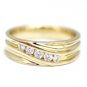 SOLID 14K YELLOW GOLD & DIAMOND MENS WEDDING BAND RING SZ 11 WIDE & HEAVY 9.9 GR