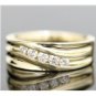SOLID 14K YELLOW GOLD & DIAMOND MENS WEDDING BAND RING SZ 11 WIDE & HEAVY 9.9 GR
