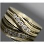 SOLID 14K YELLOW GOLD & DIAMOND MENS WEDDING BAND RING SZ 11 WIDE & HEAVY 9.9 GR
