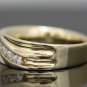 SOLID 14K YELLOW GOLD & DIAMOND MENS WEDDING BAND RING SZ 11 WIDE & HEAVY 9.9 GR
