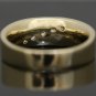 SOLID 14K YELLOW GOLD & DIAMOND MENS WEDDING BAND RING SZ 11 WIDE & HEAVY 9.9 GR