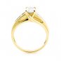 BEAUTIFUL 14K YELLOW GOLD GENUINE OVAL CUT DIAMOND ENGAGEMENT RING ~ .95 TCW