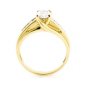 BEAUTIFUL 14K YELLOW GOLD GENUINE OVAL CUT DIAMOND ENGAGEMENT RING ~ .95 TCW