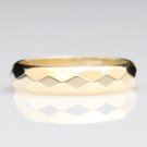 SOLID 14K YELLOW GOLD DIAMOND CUT DESIGN WEDDING BAND RING ~4.7MM ~4.7GR ~SIZE 9