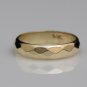 SOLID 14K YELLOW GOLD DIAMOND CUT DESIGN WEDDING BAND RING ~4.7MM ~4.7GR ~SIZE 9