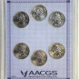 2009 P DC & US TERRITORIES WASHINGTON QUARTER SET PHILADELPHIA COINS MS63 AACGS