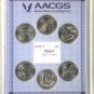 2009 P DC & US TERRITORIES WASHINGTON QUARTER SET PHILADELPHIA COINS MS63 AACGS