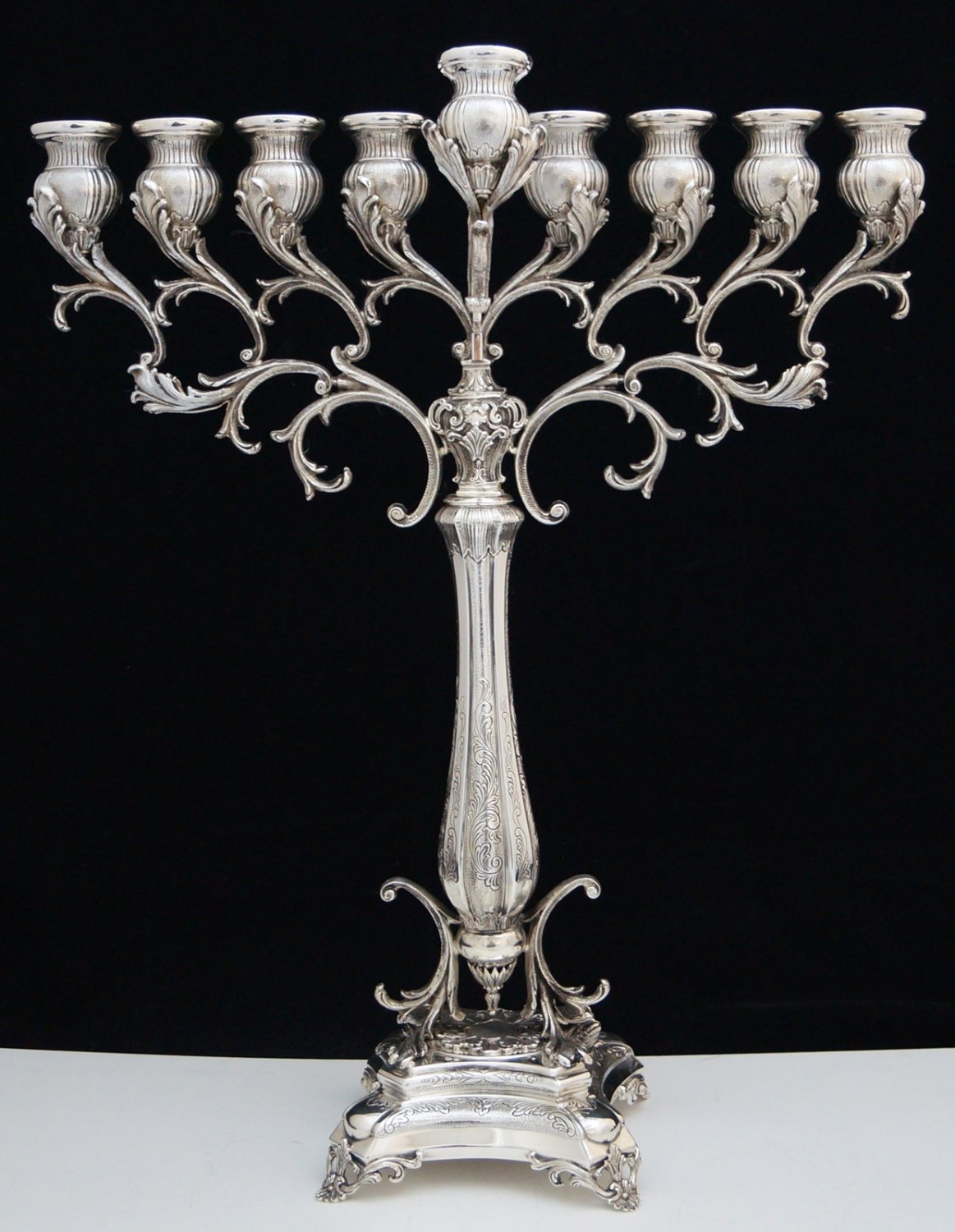 SOLID & HEAVY STERLING SILVER MENORAH LIMITED EDITION BENEDETTI HAZORFIM 71+TOZ