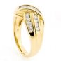 14K YELLOW GOLD ROUND & BAGUETTE DIAMOND WEDDING ANNIVERSARY RING 0.80 CT E/F-VS