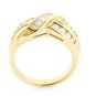 14K YELLOW GOLD ROUND & BAGUETTE DIAMOND WEDDING ANNIVERSARY RING 0.80 CT E/F-VS