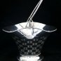 STUNNING ITALIAN LARGE & SOLID STERLING SILVER WEDDING FLOWER BASKET CENTERPIECE