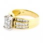 AFFORDABLE ~ 14K YELLOW GOLD 1.50 TCW PRINCESS GENUINE DIAMOND ENGAGEMENT RING