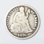 1876 CC CARSON CITY MINT DOUBLE DIE LIBERTY SEATED DIME TEN 10 CENTS -GOOD COIN!