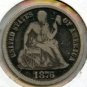 1876 CC CARSON CITY MINT DOUBLE DIE LIBERTY SEATED DIME TEN 10 CENTS -GOOD COIN!