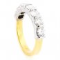 TWO TONE 18K GOLD ROUND DIAMOND WEDDING ANNIVERSARY BAND RING 1.61 CARAT -F/VS