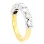 TWO TONE 18K GOLD ROUND DIAMOND WEDDING ANNIVERSARY BAND RING 1.61 CARAT -F/VS