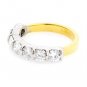 TWO TONE 18K GOLD ROUND DIAMOND WEDDING ANNIVERSARY BAND RING 1.61 CARAT -F/VS