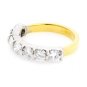TWO TONE 18K GOLD ROUND DIAMOND WEDDING ANNIVERSARY BAND RING 1.61 CARAT -F/VS