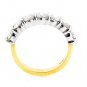 TWO TONE 18K GOLD ROUND DIAMOND WEDDING ANNIVERSARY BAND RING 1.61 CARAT -F/VS