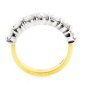 TWO TONE 18K GOLD ROUND DIAMOND WEDDING ANNIVERSARY BAND RING 1.61 CARAT -F/VS