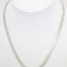 BEAUTIFUL STERLING SILVER HERRINGBONE NECKLACE BY MILOR MADE IN ITALY 18+"
