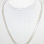 BEAUTIFUL STERLING SILVER HERRINGBONE NECKLACE BY MILOR MADE IN ITALY 18+"