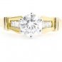 14K YELLOW GOLD 1.51 CT ROUND BRILLIANT DIAMOND ENGAGEMENT RING GORGEOUS DIAMOND