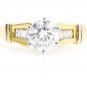 14K YELLOW GOLD 1.51 CT ROUND BRILLIANT DIAMOND ENGAGEMENT RING GORGEOUS DIAMOND
