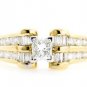 AFFORDABLE 14K YELLOW GOLD 1.37 TCW PRINCESS CUT GENUINE DIAMOND ENGAGEMENT RING