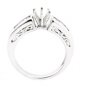 MODERN PLATINUM BAGUETTE CUT DIAMOND SEMI MOUNT ENGAGEMENT RING SETTING .60 E/VS