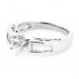 MODERN PLATINUM BAGUETTE CUT DIAMOND SEMI MOUNT ENGAGEMENT RING SETTING .60 E/VS