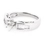 MODERN PLATINUM BAGUETTE CUT DIAMOND SEMI MOUNT ENGAGEMENT RING SETTING .60 E/VS