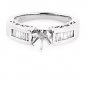 MODERN PLATINUM BAGUETTE CUT DIAMOND SEMI MOUNT ENGAGEMENT RING SETTING .60 E/VS