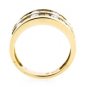 14K YELLOW GOLD ROUND & BAGUETTE DIAMOND WEDDING ANNIVERSARY RING 1.13 CT