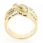 14K YELLOW GOLD MULTI LEVEL ROUND & BAGUETTE CUT DIAMOND RING ~ 1.40 TCW