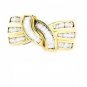 14K YELLOW GOLD MULTI LEVEL ROUND & BAGUETTE CUT DIAMOND RING ~ 1.40 TCW