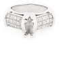 HEAVY 14K GOLD PRINCESS CUT DIAMOND SEMI MOUNT ENGAGEMENT RING SETTING ~1.50 TCW