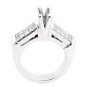 HEAVY 14K GOLD PRINCESS CUT DIAMOND SEMI MOUNT ENGAGEMENT RING SETTING ~1.50 TCW
