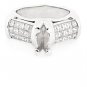 HEAVY 14K GOLD PRINCESS CUT DIAMOND SEMI MOUNT ENGAGEMENT RING SETTING ~1.50 TCW