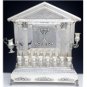 BEAUTIFUL SOLID & HEAVY STERLING SILVER ART DECO STYLE BACK MENORAH BY HAZORFIM