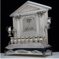 BEAUTIFUL SOLID & HEAVY STERLING SILVER ART DECO STYLE BACK MENORAH BY HAZORFIM