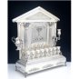 BEAUTIFUL SOLID & HEAVY STERLING SILVER ART DECO STYLE BACK MENORAH BY HAZORFIM