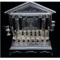 BEAUTIFUL SOLID & HEAVY STERLING SILVER ART DECO STYLE BACK MENORAH BY HAZORFIM